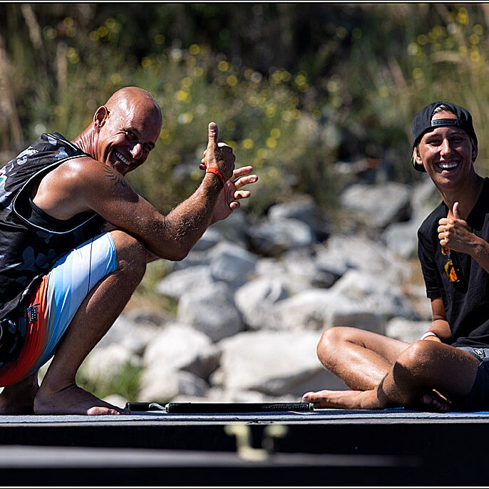 Vater und Sohn - De Patrick u. De Kick Heer - NED; IWWF Malibu Europe and Africa Wakeboard Boat Championships am 13.08.2022 in der Fuehlinger See in Koeln (Deutschland). Foto: Andreas Dick